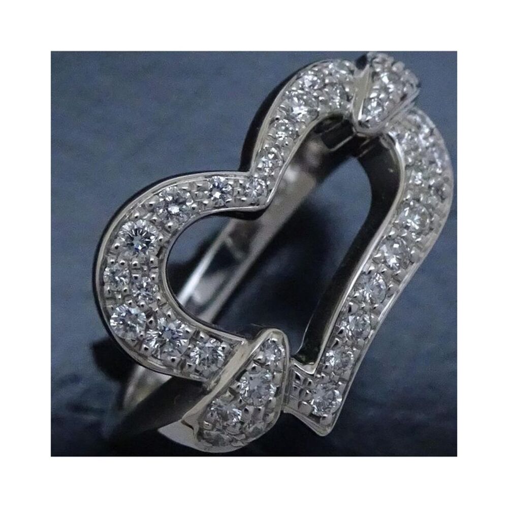 Pre Loved Piaget  Possession Open Heart Diamond Ring 18k White Gold - Picture 6 of 8